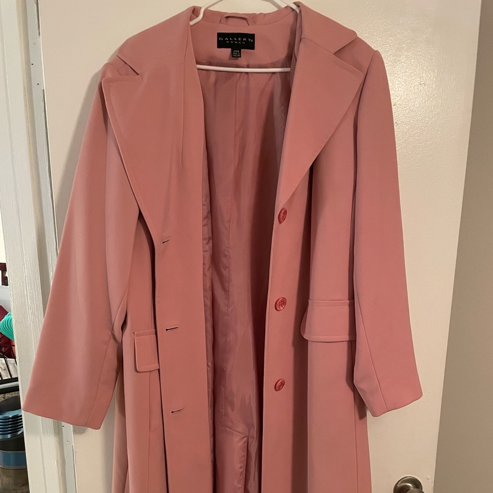 Pink ankle trench coat